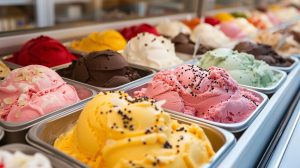 Imagem de sorvetes com diversos sabores