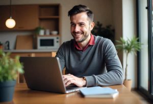 Como contratar benefícios flexíveis? Homem usa benefício home office