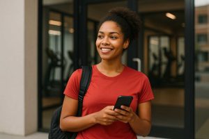 colaboradora usa ticket bem-estar academia