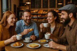 colaboradores sulistas usam vale refeição no sul ao tomar café na padaria