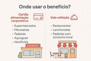 Tabela mostra onde usar o benefício de refeição e alimentação
