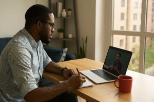 colaborador estuda online e comprova quando vale a pena investir em benefícios flexíveis