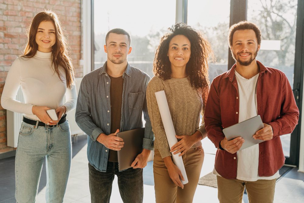 equipe representa o departamento pessoal de uma empresa
