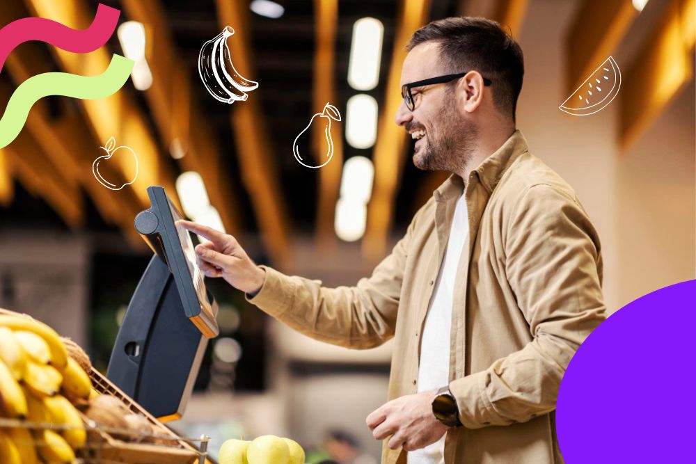 homem em caixa de supermercado se pergunta se empresa pode descontar vale-alimentação