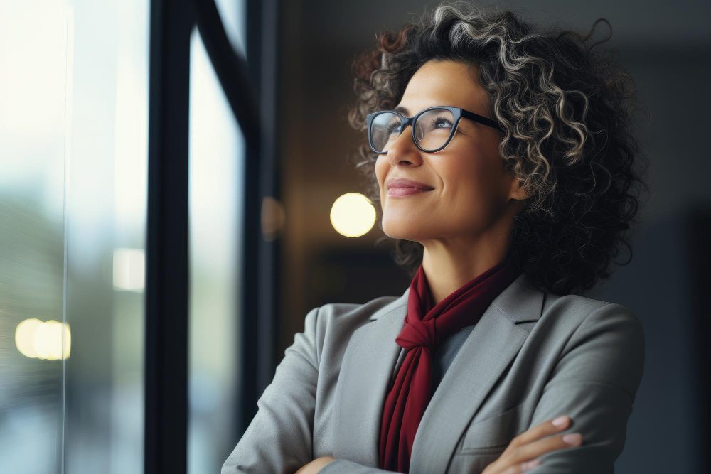 mulher planeja suas ações no trabalho com visão sistêmica