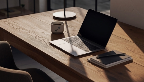 mesa de trabalho vazia simboliza faltas justificadas