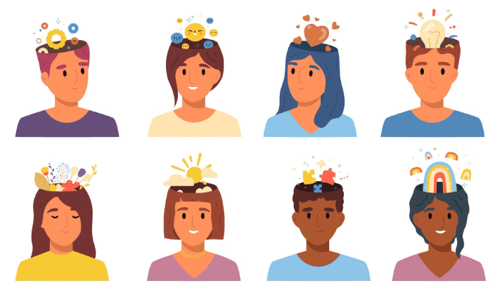 ilustração de diversas pessoas simbolizando psicometria