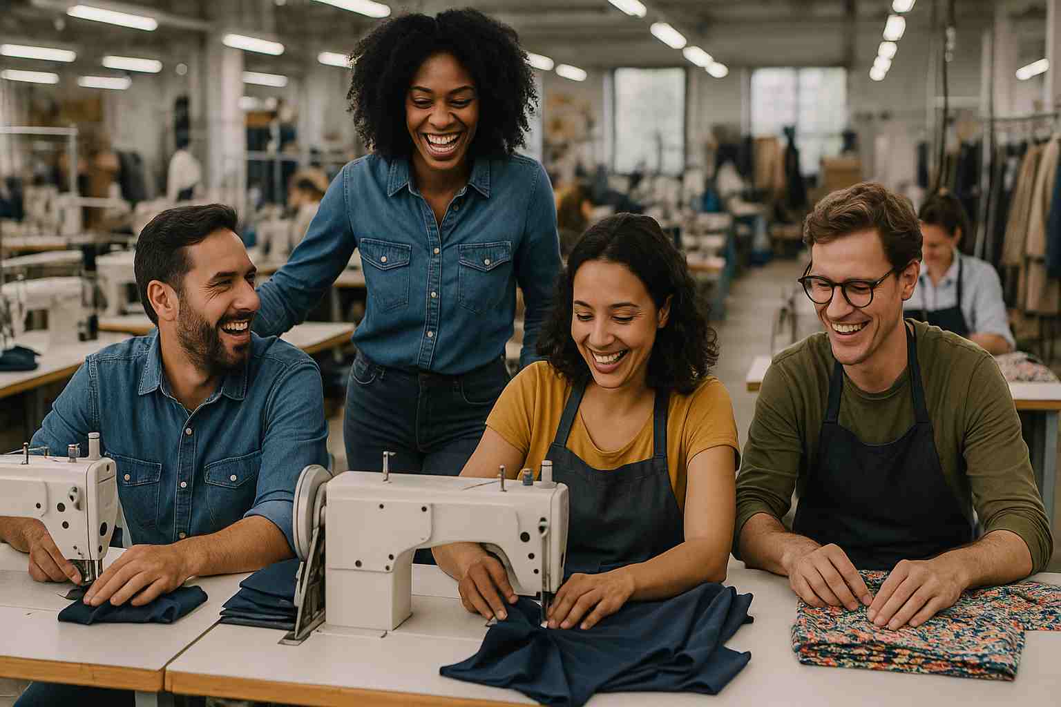 equipe de trabalho animada mostra Como melhorar o engajamento dos funcionários