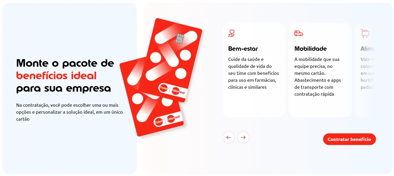 banner de contratação de benefício Ticket
