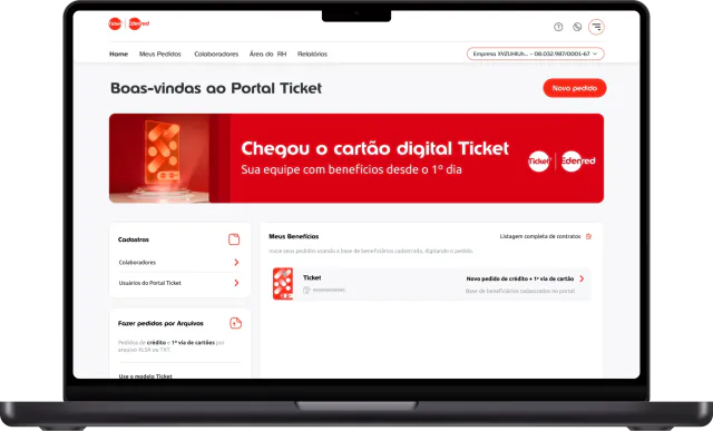 Notebook com Portal Ticket